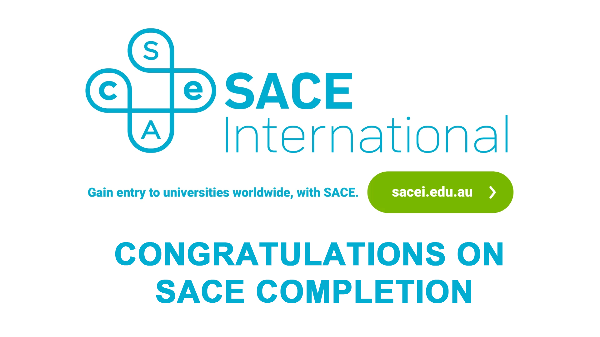 Congratulations on SACE Completion